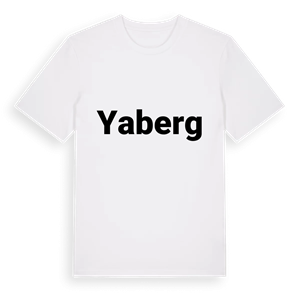 Yaberg fetstil t-shirt – ekologisk bomull t-shirt från Pinshirt