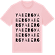 Pink Cotton t-shirt med Yaberg ordlek t-shirt