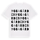 White t-shirt med Yggagården ordlek t-shirt