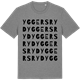Mid Heather Gray t-shirt med Yggersryd ordlek t-shirt
