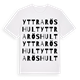 White t-shirt med Yttra Röshult ordlek t-shirt