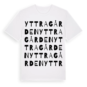 Yttragården ordlek t-shirt – ekologisk bomull t-shirt från Pinshirt