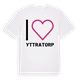 White t-shirt med Jag älskar Yttratorp t-shirt stort tryck