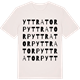 Vintage White t-shirt med Yttratorp ordlek t-shirt
