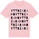 Pink Cotton t-shirt med Yttre Aramo ordlek t-shirt