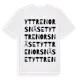 White t-shirt med Yttre Norsnäset ordlek t-shirt