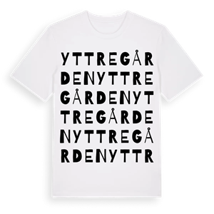 Yttregården ordlek t-shirt – ekologisk bomull t-shirt från Pinshirt