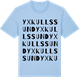 Blue Soul t-shirt med Yxkullssund ordlek t-shirt