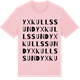 Pink Cotton t-shirt med Yxkullssund ordlek t-shirt