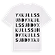 White t-shirt med Yxkullssund ordlek t-shirt