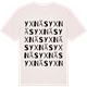 Vintage White t-shirt med Yxnäs ordlek t-shirt