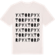 Vintage White t-shirt med Yxtorp ordlek t-shirt