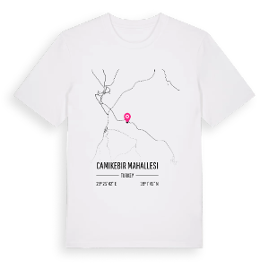 Camikebir Mahallesi karta t-shirt – ekologisk bomull t-shirt från Pinshirt