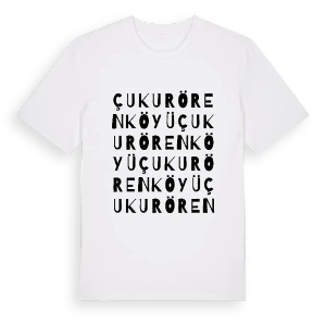 Çukurören Köyü ordlek t-shirt – ekologisk bomull t-shirt från Pinshirt