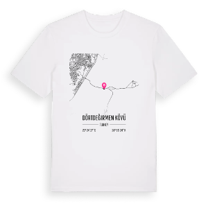 Dörtdeğirmen Köyü karta t-shirt – ekologisk bomull t-shirt från Pinshirt