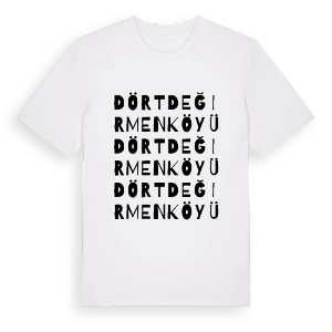 Dörtdeğirmen Köyü ordlek t-shirt – ekologisk bomull t-shirt från Pinshirt