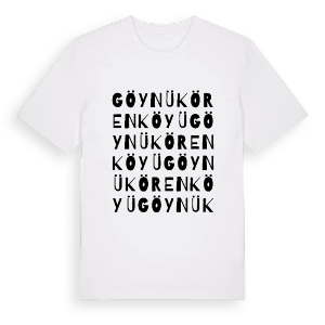 Göynükören Köyü ordlek t-shirt – ekologisk bomull t-shirt från Pinshirt