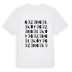 Güzüngülü Köyü ordlek t-shirt – ekologisk bomull t-shirt från Pinshirt