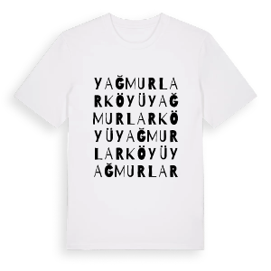 Yağmurlar Köyü ordlek t-shirt – ekologisk bomull t-shirt från Pinshirt