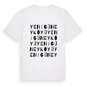 Yenigüney Köyü ordlek t-shirt – ekologisk bomull t-shirt från Pinshirt