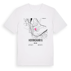 Hovinsaari 6 karta t-shirt – ekologisk bomull t-shirt från Pinshirt
