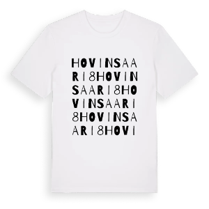 Hovinsaari 8 ordlek t-shirt – ekologisk bomull t-shirt från Pinshirt