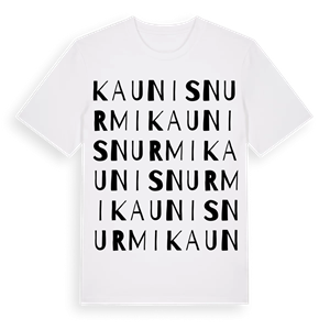 Kaunisnurmi ordlek t-shirt – ekologisk bomull t-shirt från Pinshirt