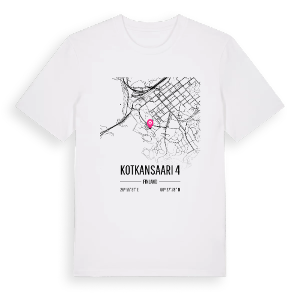 Kotkansaari 4 karta t-shirt – ekologisk bomull t-shirt från Pinshirt