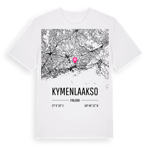 Kymenlaakso karta t-shirt – ekologisk bomull t-shirt från Pinshirt