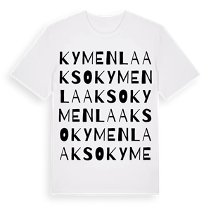 Kymenlaakso ordlek t-shirt – ekologisk bomull t-shirt från Pinshirt