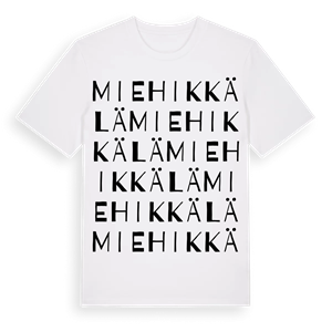 Miehikkälä ordlek t-shirt – ekologisk bomull t-shirt från Pinshirt