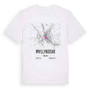 Myllykoski karta t-shirt – ekologisk bomull t-shirt från Pinshirt