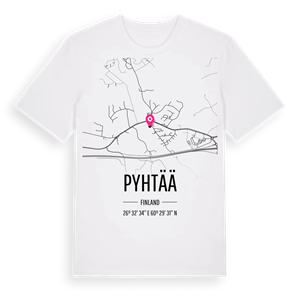 Pyhtää karta t-shirt – ekologisk bomull t-shirt från Pinshirt