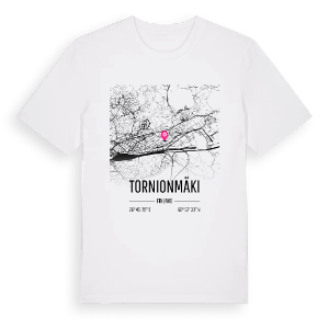 Tornionmäki karta t-shirt – ekologisk bomull t-shirt från Pinshirt
