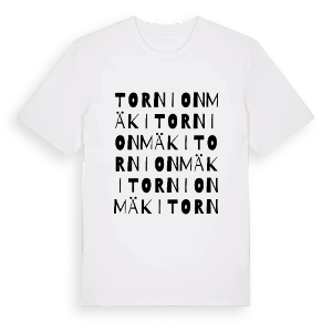 Tornionmäki ordlek t-shirt – ekologisk bomull t-shirt från Pinshirt