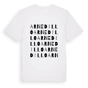 Arnedillo ordlek t-shirt – ekologisk bomull t-shirt från Pinshirt