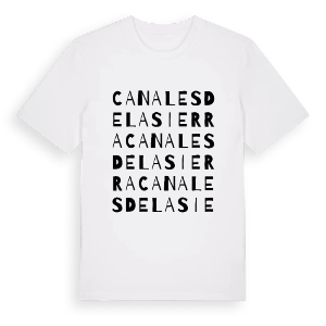 Canales de la Sierra ordlek t-shirt – ekologisk bomull t-shirt från Pinshirt