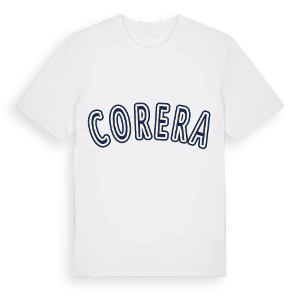 Corera college t-shirt – ekologisk bomull t-shirt från Pinshirt