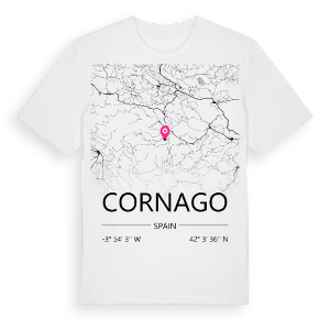 Cornago karta t-shirt – ekologisk bomull t-shirt från Pinshirt