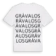 Grávalos ordlek t-shirt