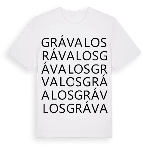 Grávalos ordlek t-shirt – ekologisk bomull t-shirt från Pinshirt