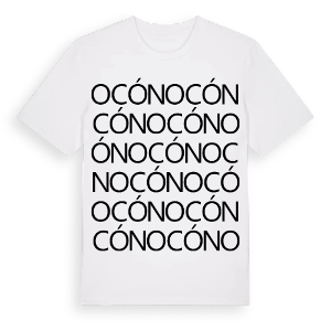 Ocón ordlek t-shirt – ekologisk bomull t-shirt från Pinshirt