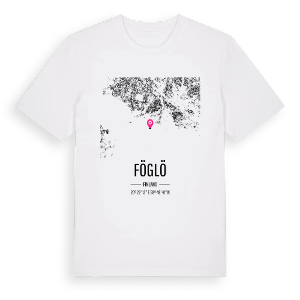 Föglö karta t-shirt – ekologisk bomull t-shirt från Pinshirt