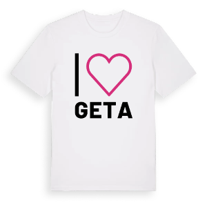 Jag älskar Geta t-shirt stort tryck – ekologisk bomull t-shirt från Pinshirt