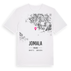 Jomala karta t-shirt – ekologisk bomull t-shirt från Pinshirt