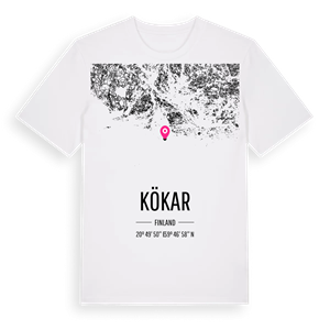 Kökar karta t-shirt – ekologisk bomull t-shirt från Pinshirt