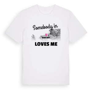 Någon i Kumlinge älskar mig t-shirt – ekologisk bomull t-shirt från Pinshirt