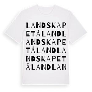Landskapet Åland ordlek t-shirt – ekologisk bomull t-shirt från Pinshirt