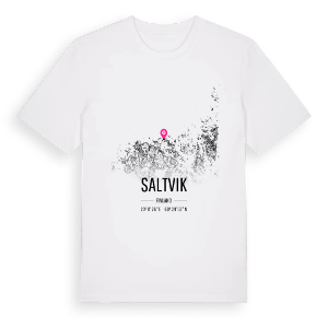 Saltvik karta t-shirt – ekologisk bomull t-shirt från Pinshirt