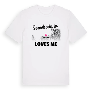 Någon i Saltvik älskar mig t-shirt – ekologisk bomull t-shirt från Pinshirt